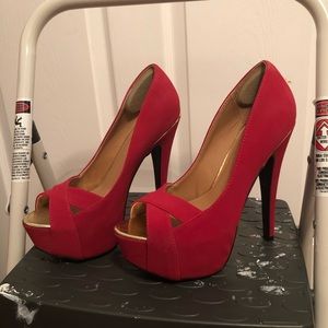 Red Platform Heels